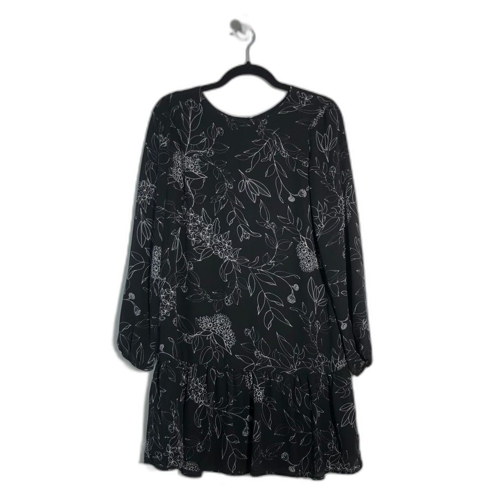 Lila Rose Black Gorgeous Floral design Dress Women Lightweight 6